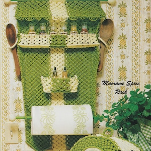 Vintage Macrame Spice Rack Pattern