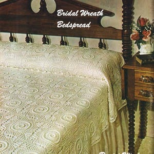 Bridal Wreath Vintage Crochet Bedspread Pattern pdf 1963