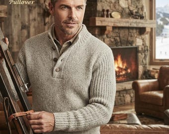 Padrão em PDF para suéter masculino de tricô Alpine Ridge