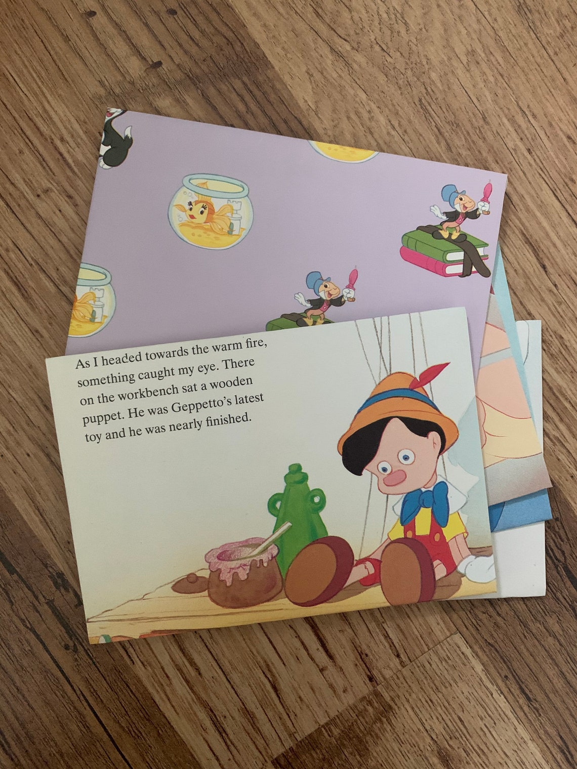 Pinocchio Disney letter writing set stationery Etsy