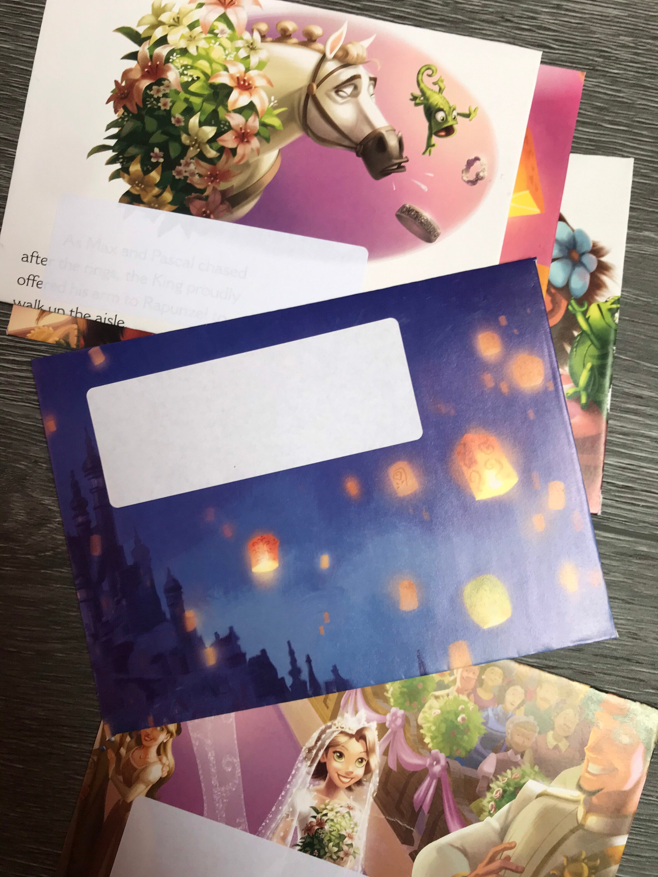 Tangled Rapunzel disney letter writing set stationary Etsy