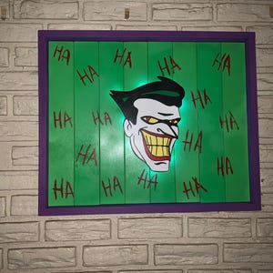 The Joker wall sign with lights