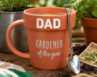 Personalised Gardener Mug Plant Pot Cup Gardening Gift Dad Grandad Allotment