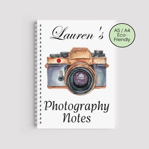 Personlig kameraanteckningsbok Anpassad fotojournal Fotografpresent till henne Vintage-stil Brevpapper Eko A4 A5-bok