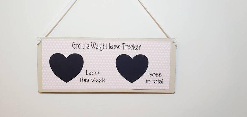 Weight loss plaque Slimming world log diet planner Blackboard weight watchers sign Chalkboard Personalised Tracking weight tracker