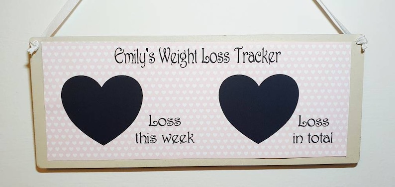 Weight loss plaque Slimming world log diet planner Blackboard weight watchers sign Chalkboard Personalised Tracking weight tracker