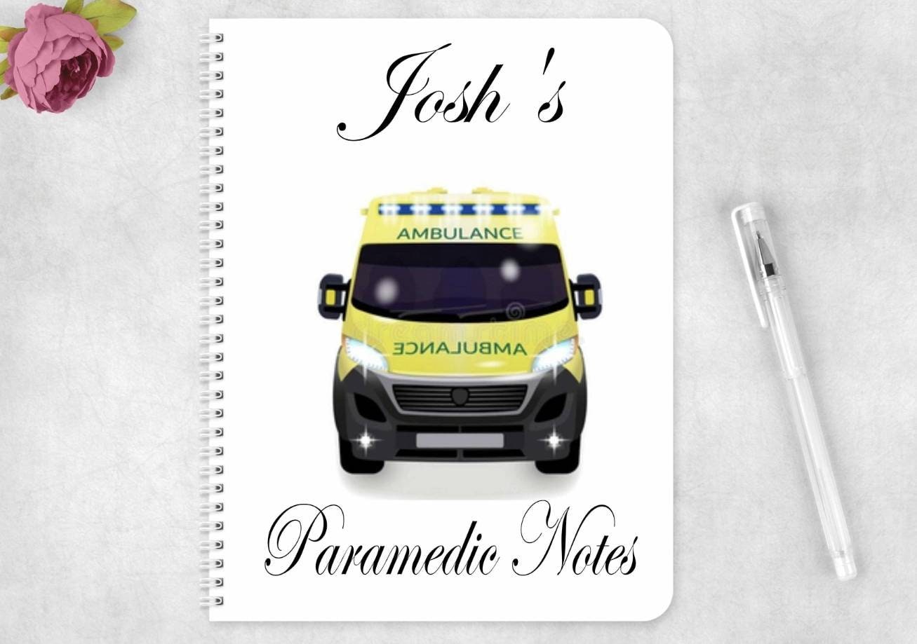 Paramedic Notes Notebook Personalised Recyclable Eco Friendly Notepad ...