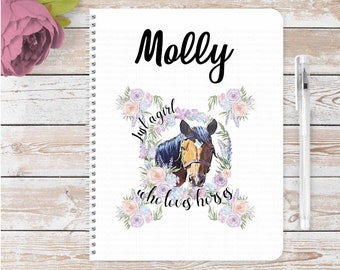 Brown Horse lover notepad gepersonaliseerd Recyclebaar milieuvriendelijk notitieblok biologisch afbreekbaar. Draadboek Kerstcadeau verjaardagsdagjournaal notities. Paard