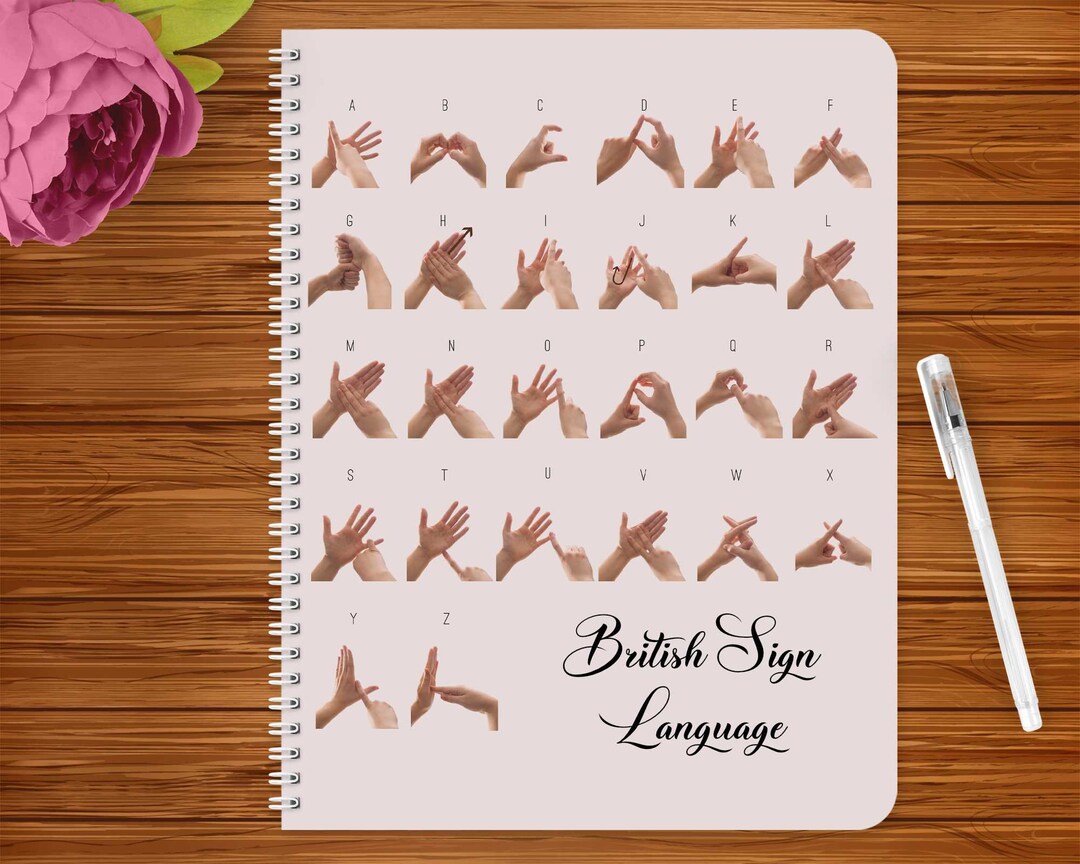 British Sign Language Notes Notebook BSL Alphabet Recyclable Eco ...