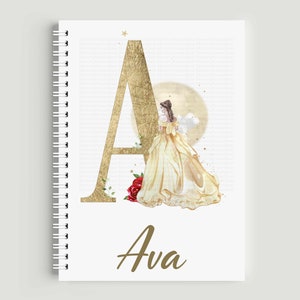 Belle Beauty Beast Princess Fairytale notepad Personalised Recyclable recycled eco friendly notepad stationery Christmas gift her birthday