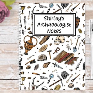 Arqueólogo notas cuaderno personalizado Reciclable ecológico bloc de notas Libro con cable diario aprendiz historia humana regalo arqueología