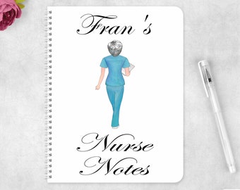 Nurse Notebook Eco friendly notepad. Personalised Nurse gift. Recycled journal. Customised nurse gift. Congratulations Nurse pad qualified