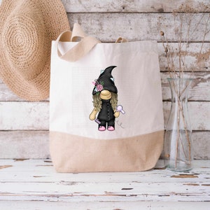 Hairdresser Gonk Canvas JUTE bag. Birthday Present Mothers Day Gift Christmas Reusable gift Eco Friendly lunch Bag life lunch bag shopping