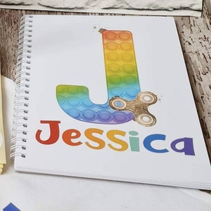 Pop it fidget notes notebook personalizado Reciclable eco friendly notepad Diario de libros con cable bloc de notas para niños bloc de notas para colorear rainbow popit
