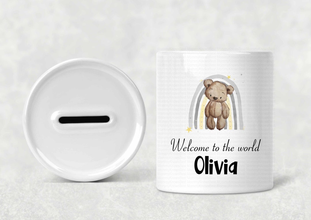 Personalised Baby Money Box. New Baby Gift. Christening Etsy