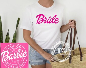 Custom Bachelorette Party Shirts, Bridesmaid & Bride Shirt, Crew Getting Ready Set Gifts 3001 Bella+Canvas Come on Lets Go Party, Berry Pink