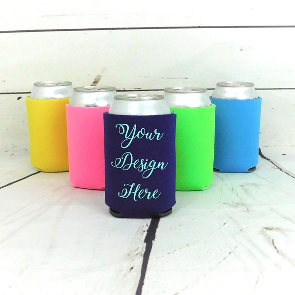 Custom Can Coolers, Stocking Stuffer for Him, Her, Personalized Beer Cozies