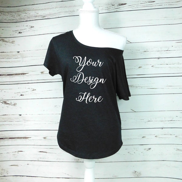 Off the Shoulder Bridesmaid Shirts Custom Getting Ready Shirts for Bridesmaids, Bachelorette Party 6760, Loose Slouchy Plus Size Shirt Set