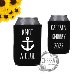 Custom Boat Name Gift, New Boat Owners, Cozies, Can Coolers, Anchor, Nautical Bachelorette, Stocking Stuffer, Custom Boat Name, Summer
