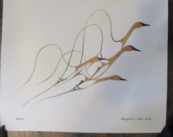 Limited Edition art print "SPRING FLIGHT"  by artist Benjamin Chee Chee #480/495  16"x19.5" Comes with COA