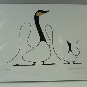 NIEUW "LEREN" Ojibway-kunstenaar Benjamin Chee Chee-kunstkaart Wordt geleverd met envelop en blanco binnenkant: 9 x 6 inch