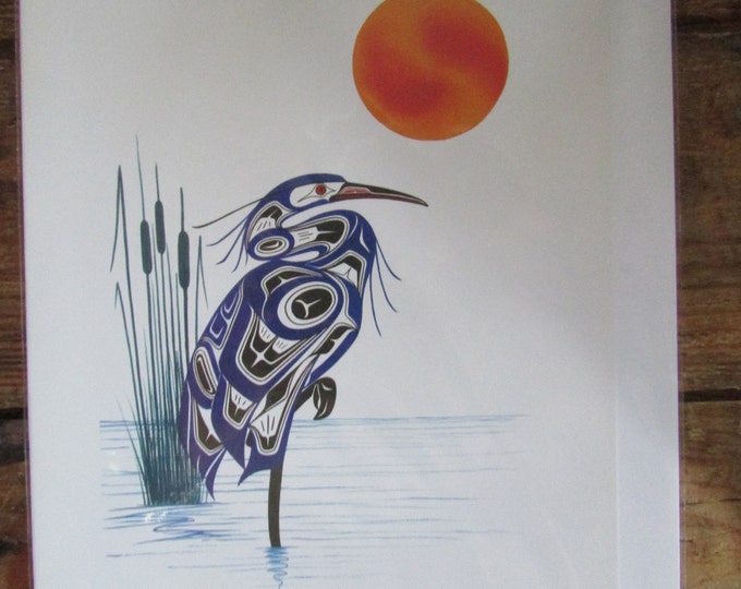 New "REST & REAP" art card by Northern Tuchone artist Richard Shorty  6" x 9" with envelope - blank inside (#973)