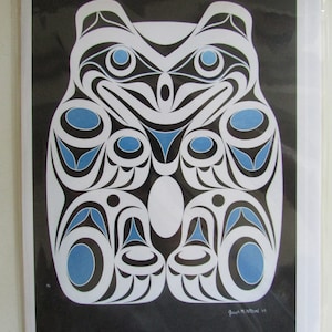 New &quot;SPIRIT BEAR&quot;  art card by Indigenous artist Joe Wilson  Made in Canada 6&quot;x9&quot; (#164)