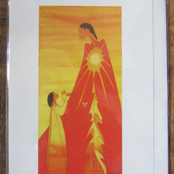 New  "HOPE" art card by Sioux artist Maxine Noel 6x9" blank inside w/envelope Made in Canada (#576)