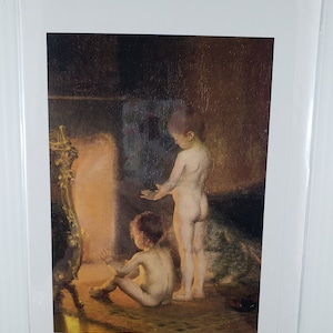 Nouvelle carte d’art « AFTER THE BATH » de Paul Peel 6"x9 » Made in Canada