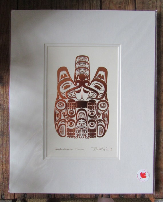 Embossed Copper Art Print haida BEAVER Ttsaang Etsy