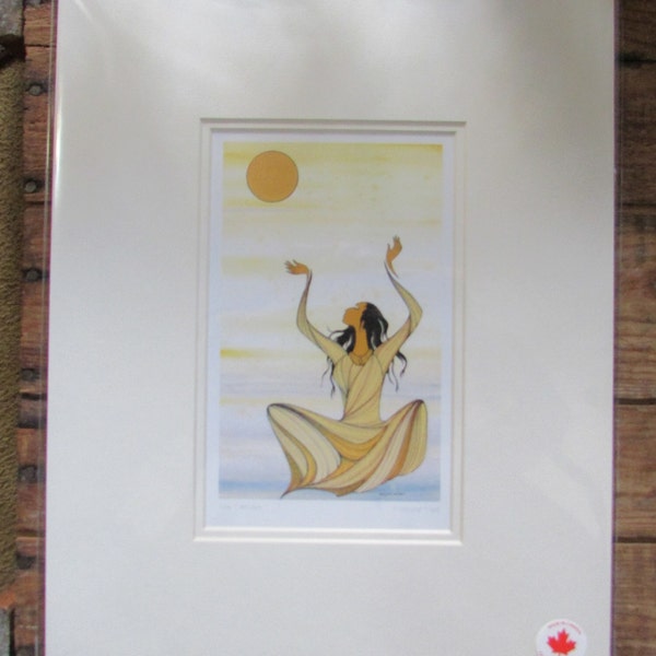 Matted art print "SUN CATCHER"  by Sioux artist Maxine Noel  11"X14"  Made in Canada