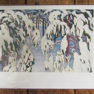 Art card &quot;SNOW FANTASY&quot; by Lawren S. Harris  6&quot;x9&quot; blank card on recycled paper with envelope