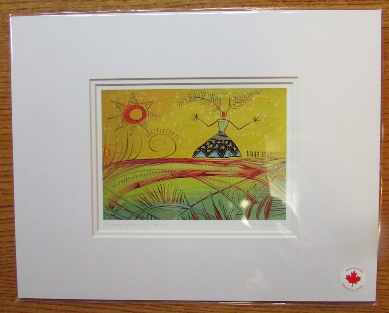 New "mi'kmaq Woman With Star Dress" Art Print by First Nations Artist ...