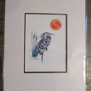 New "REST & REAP " art print by Northern Tuchone artist Richard Shorty  11" x 14" Matted