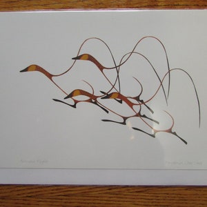 Novo cartão de arte "AUTUMN FLIGHT" do artista de Woodland Benjamin Chee Chee 6" x 9" (#9577)