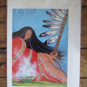 New "PRAYERS for the MISSING" art card by Metis artist Pamela Cailloux  6" x 9" with envelope and blank inside