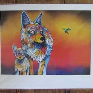 NIEUWE "TINY VISITOR" kunstkaart door Micqaela Jones *met envelop *blanco binnenkant Made in Canada (#3048)