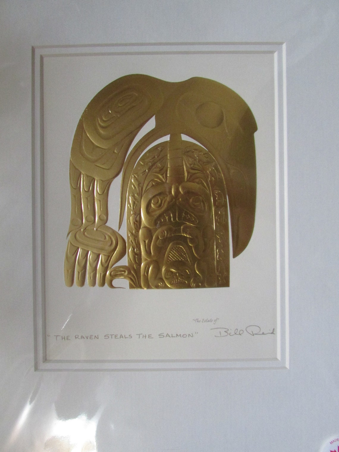 Embossed art print The Raven Steals the Salmon by Etsy