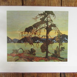 Kunstkaart "THE JACK PINE" van Tom Thomson 6"x9" blanco kaart op gerecycled papier met envelop Made in Canada