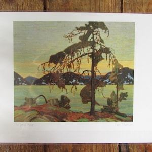 Art card "THE JACK PINE" by Tom Thomson  6"x9" blank card on recycled paper with envelope Made in Canada