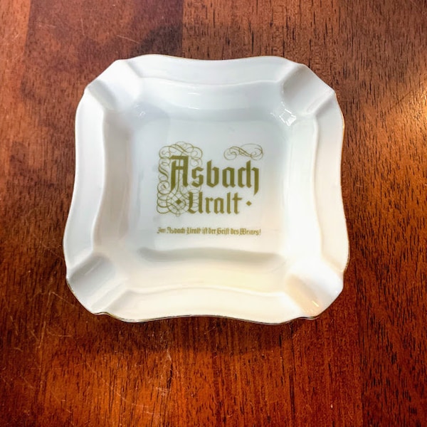 Vintage Asbach Uralt Brandy Advertising Heinrich Bavaria Ashtray