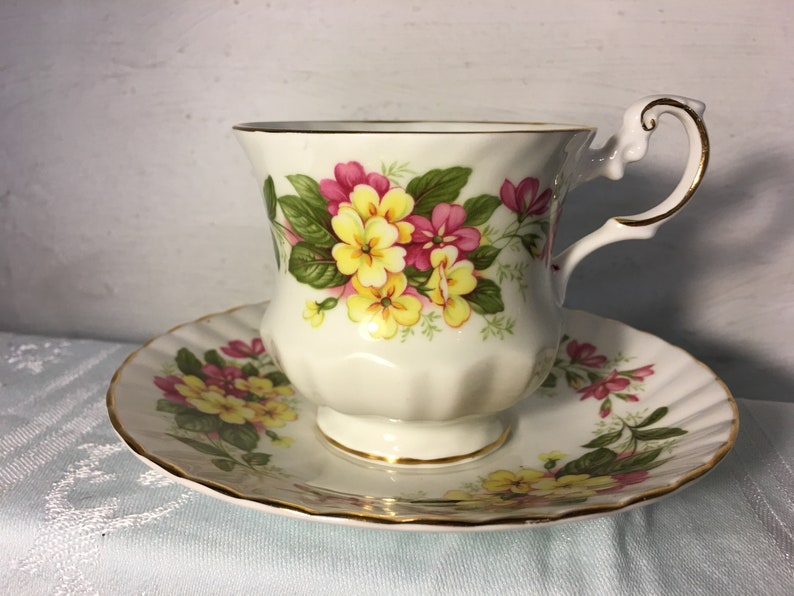 Vintage Tea Cup Set Rosina Wild Flowers Fine Bone China England image 2