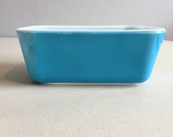 Vintage Pyrex Horizon Blue Medium Refrigerator Dish 502