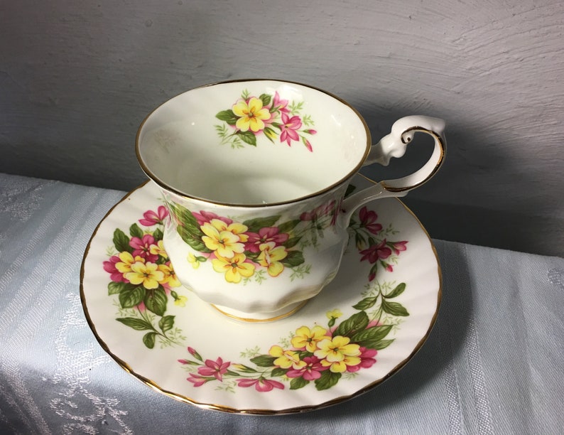 Vintage Tea Cup Set Rosina Wild Flowers Fine Bone China England image 1