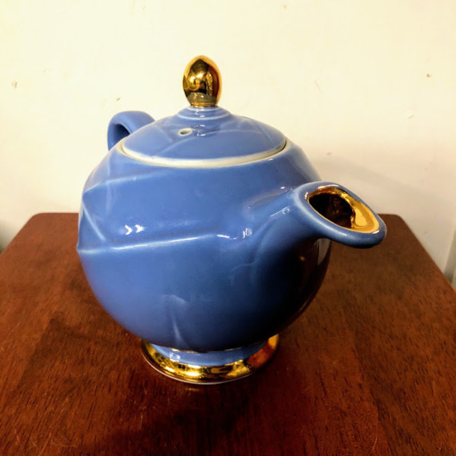Vintage Hall China Moderne Teapot Cadet/delphinium Blue With Etsy