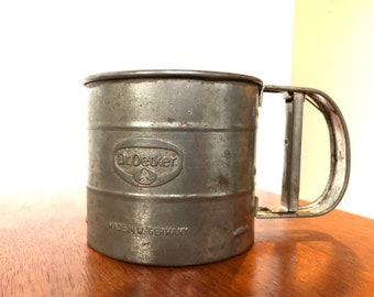 Vintage Dr. Oetker Tin Flour Sifter West Germany