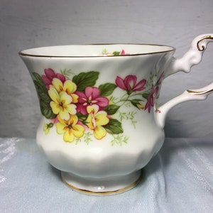 Vintage Tea Cup Set Rosina Wild Flowers Fine Bone China England image 3