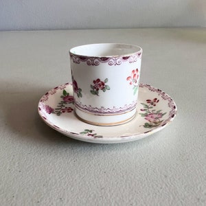 Vintage Crown Staffordshire Demitasse Tea Cup and Saucer Roses 572 England image 5