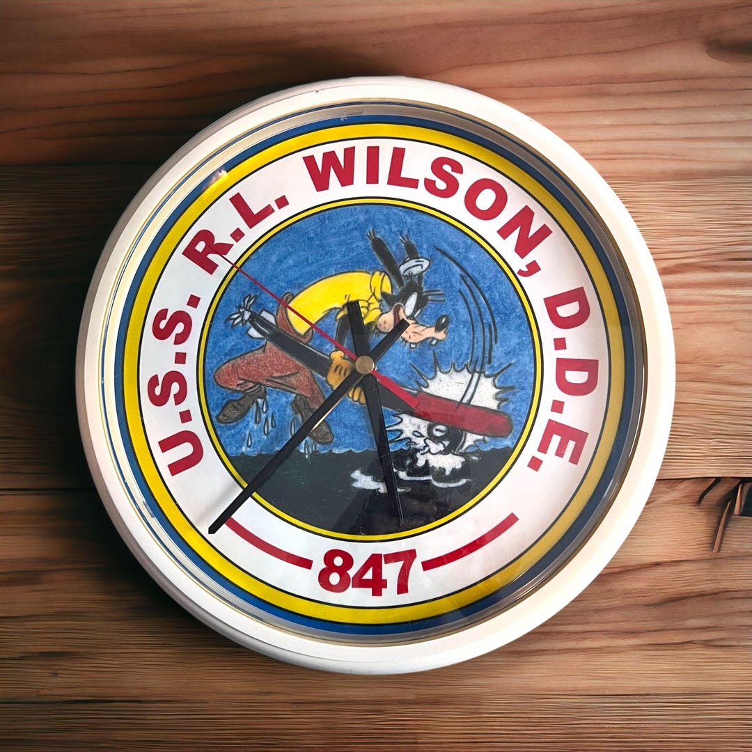 Vintage USS Robert L. Wilson DDE 847 Wall Clock United States Navy ...