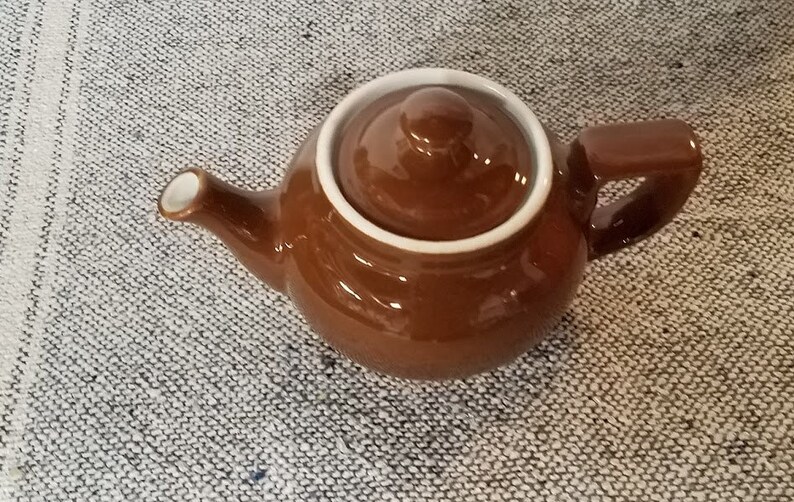 Vintage Hall Individual Teapot Brown Single Serve Etsy